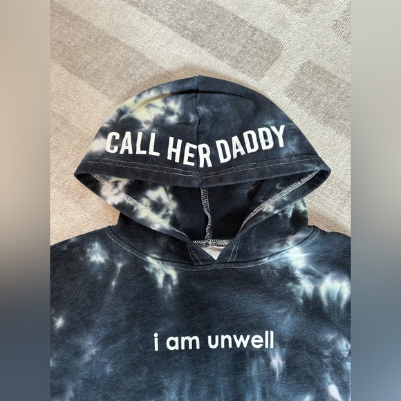 Barstool Sports Call Her Daddy I’m Unwell Cropped Tie Dye Hoodie (Size M) - Picture 5 of 9